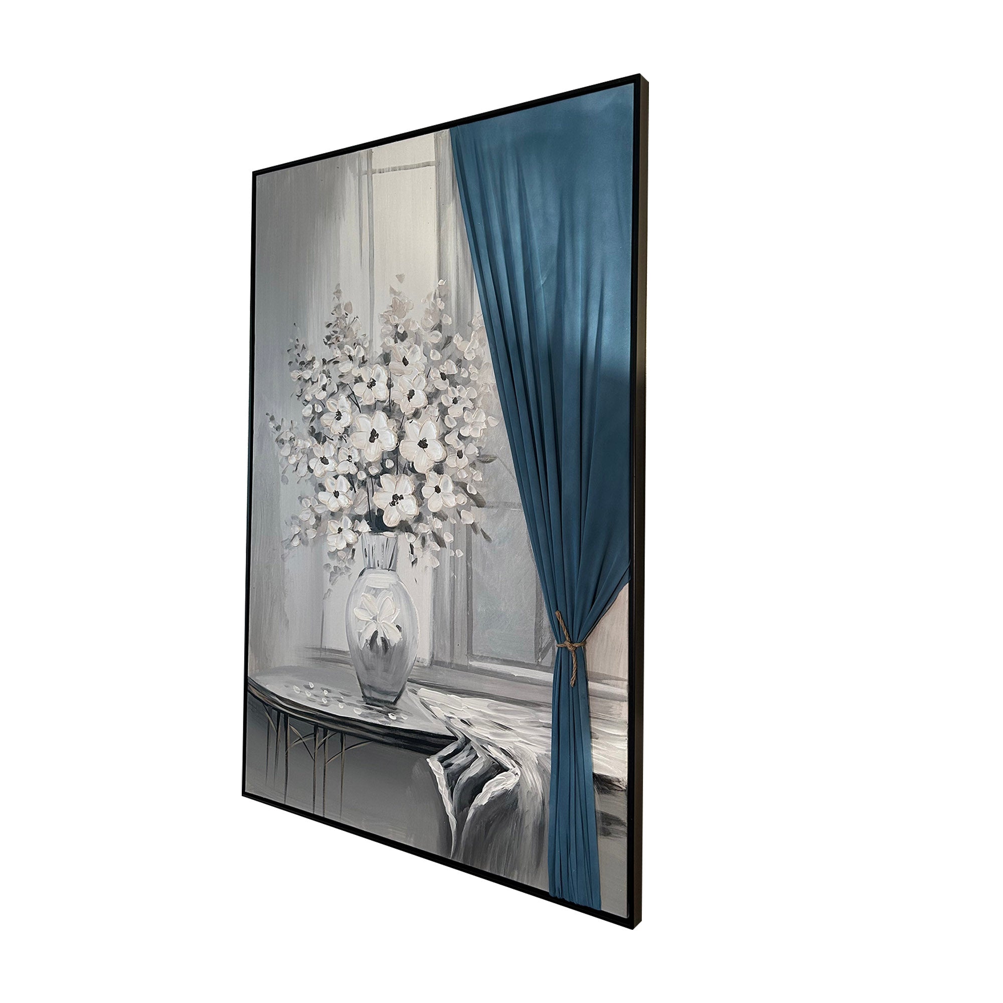 Morning Petal Whisper Wall Hand Paintings for Home ( 32 x 47 Inches )