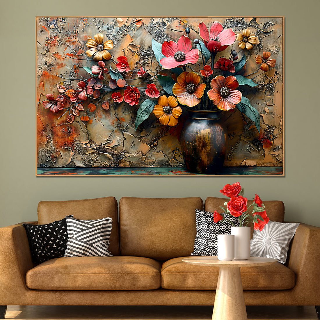 Bouquet in Vase Canvas Print