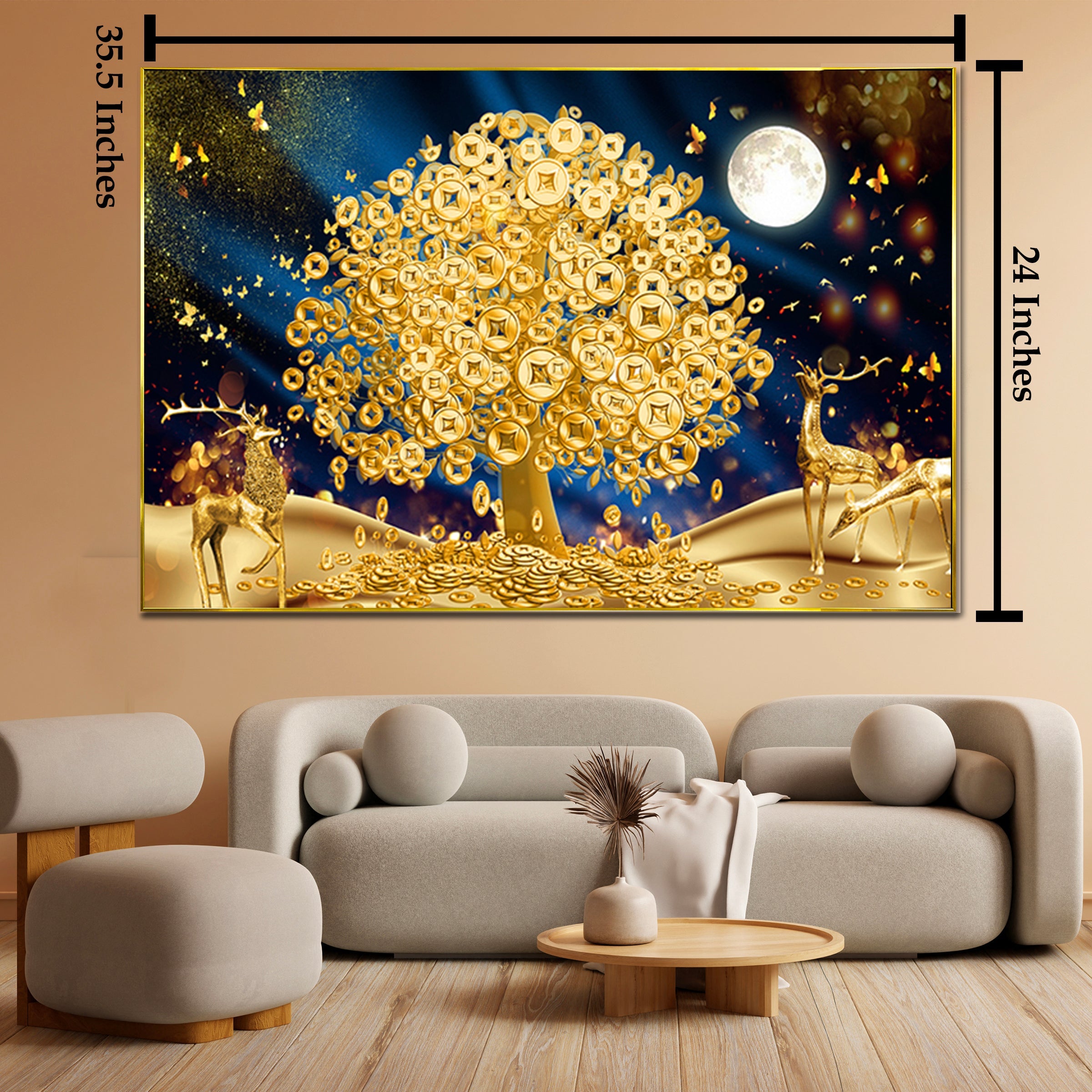 Valencia Dreamlike Framed Canvas Painting & Wall Decoration Item
