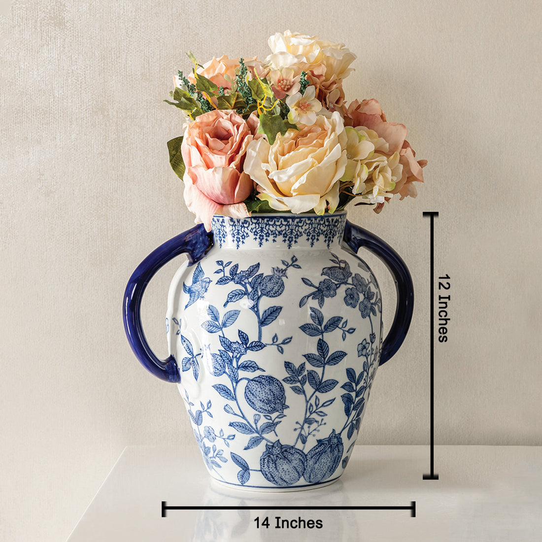 Royal Azure Botanica Vase & Items for Room Decoration