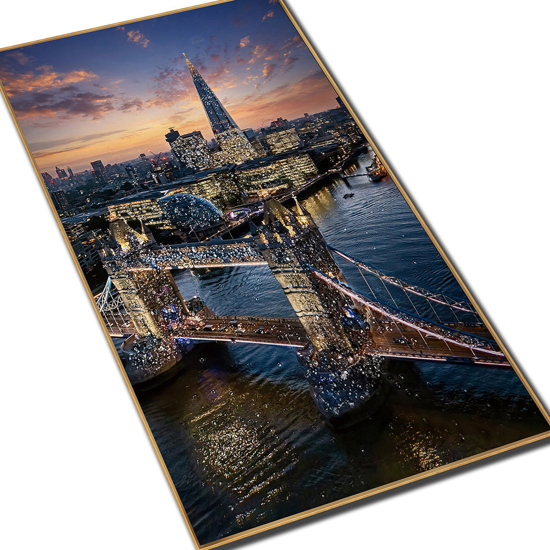 London Skyline Crystal Glass Wall Paintings For Home