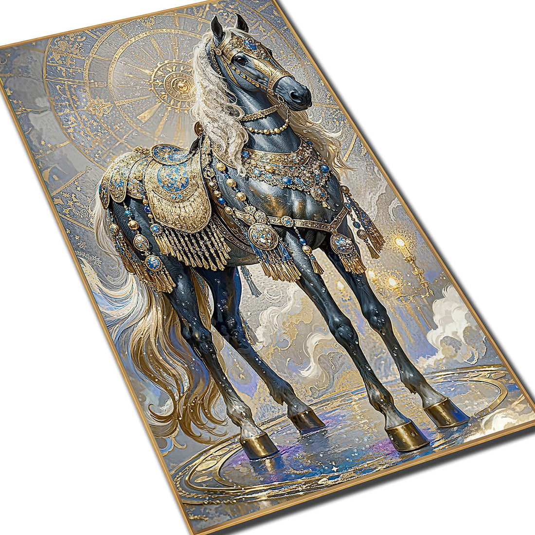 Meridian Glory Horse  Crystal Glass Wall Paintings For Home