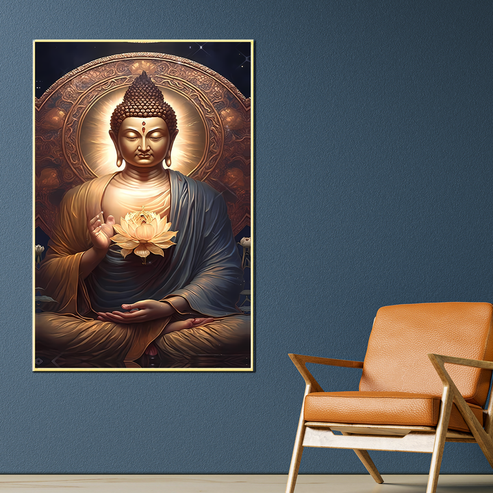 Tranquil Buddha's Blessing Canvas Art Paintings