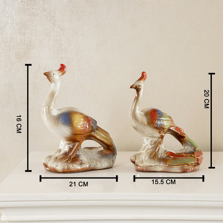 Prideful Peacock Table Decoration Showpiece for Home Décor