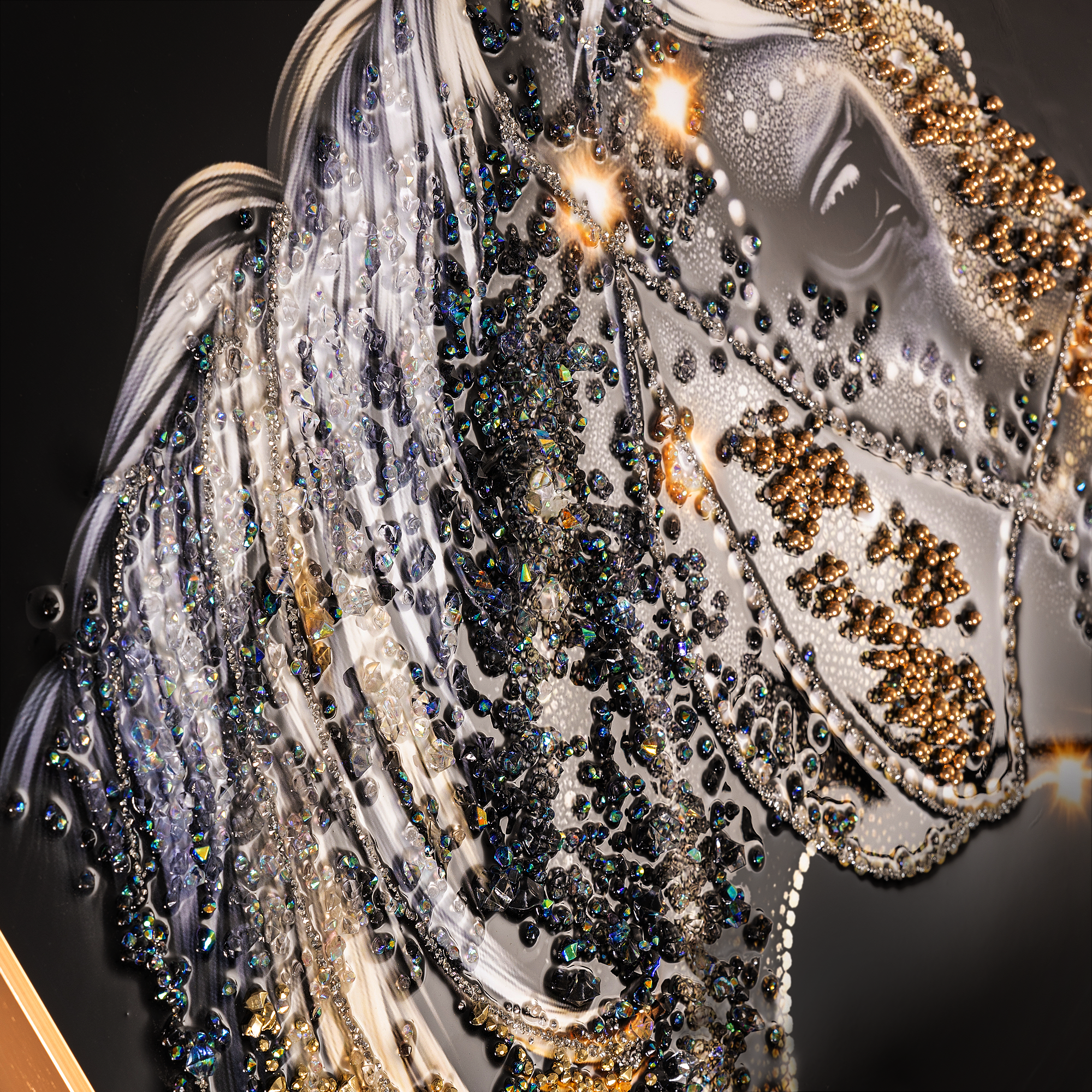 Equestrian Elegance Crystal Glass Wall Decoration items