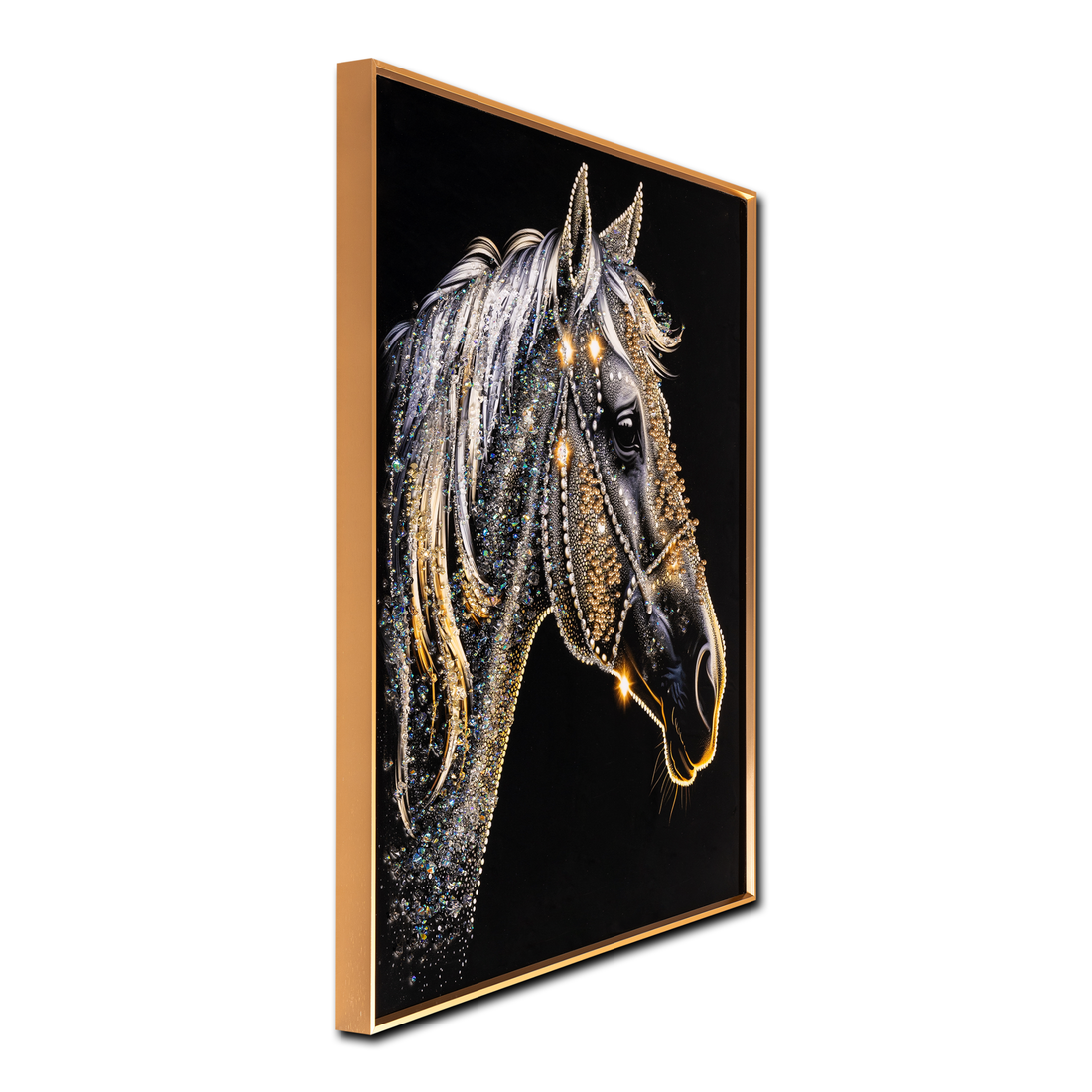 Equestrian Elegance Crystal Glass Wall Decoration items
