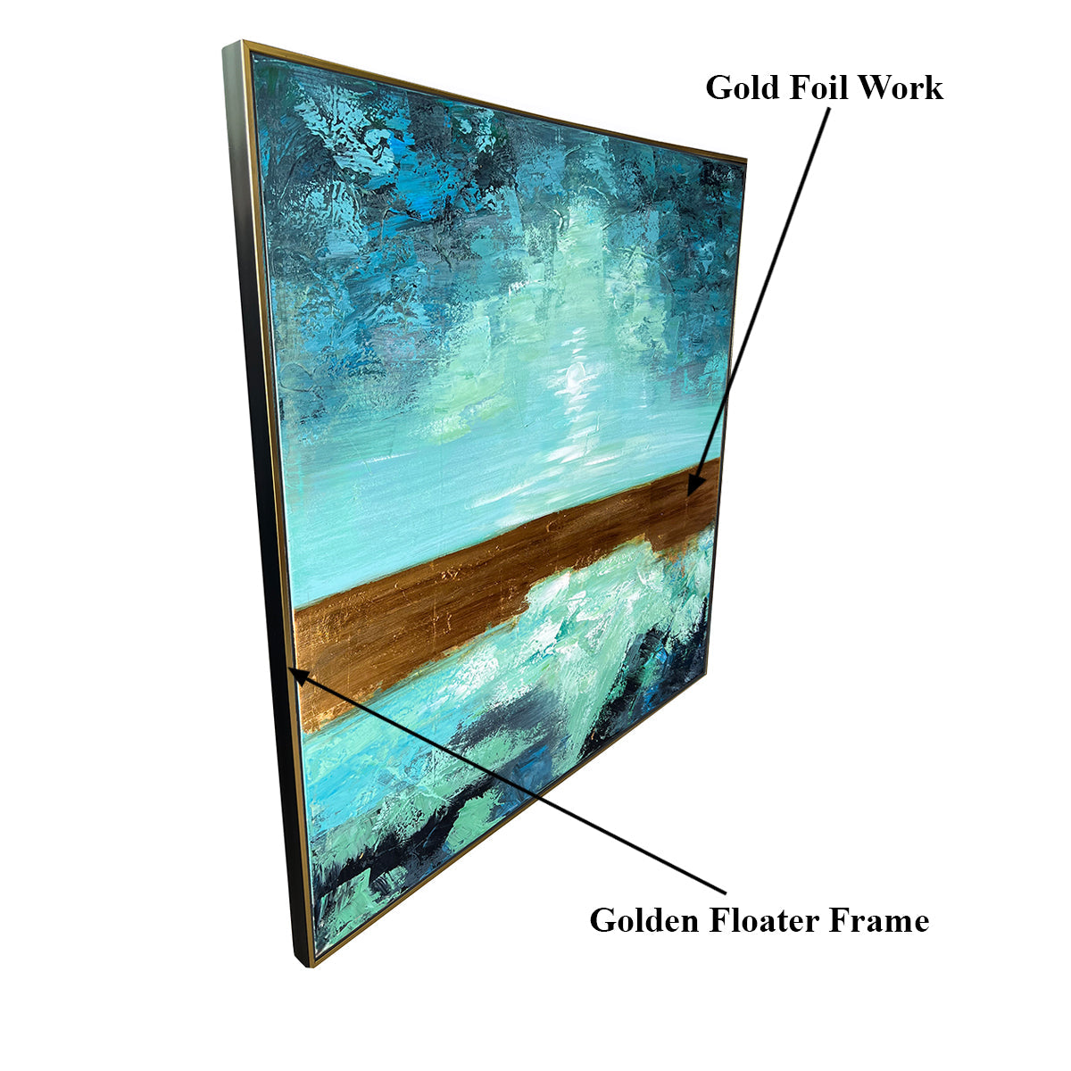 Enigmatic Enchantments Decorative Hand painting for Home Decor (With outer Floater Frame) (40 x 40 Inches)