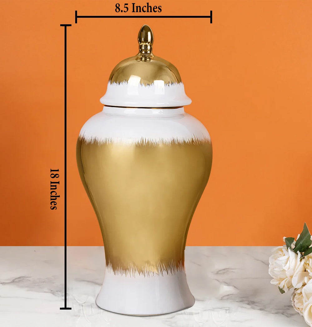 Radiant Monarch Decorative Ceramic Vase And Showpiece - Big