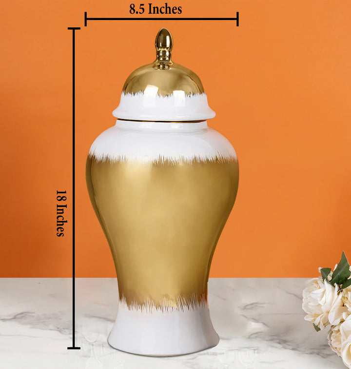 Radiant Monarch Decorative Ceramic Vase And Showpiece - Big