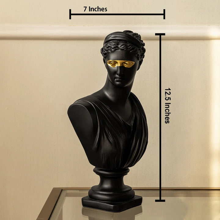 Grace of Olympus Home Decorative showpiece & Items for Room Decoration - Black