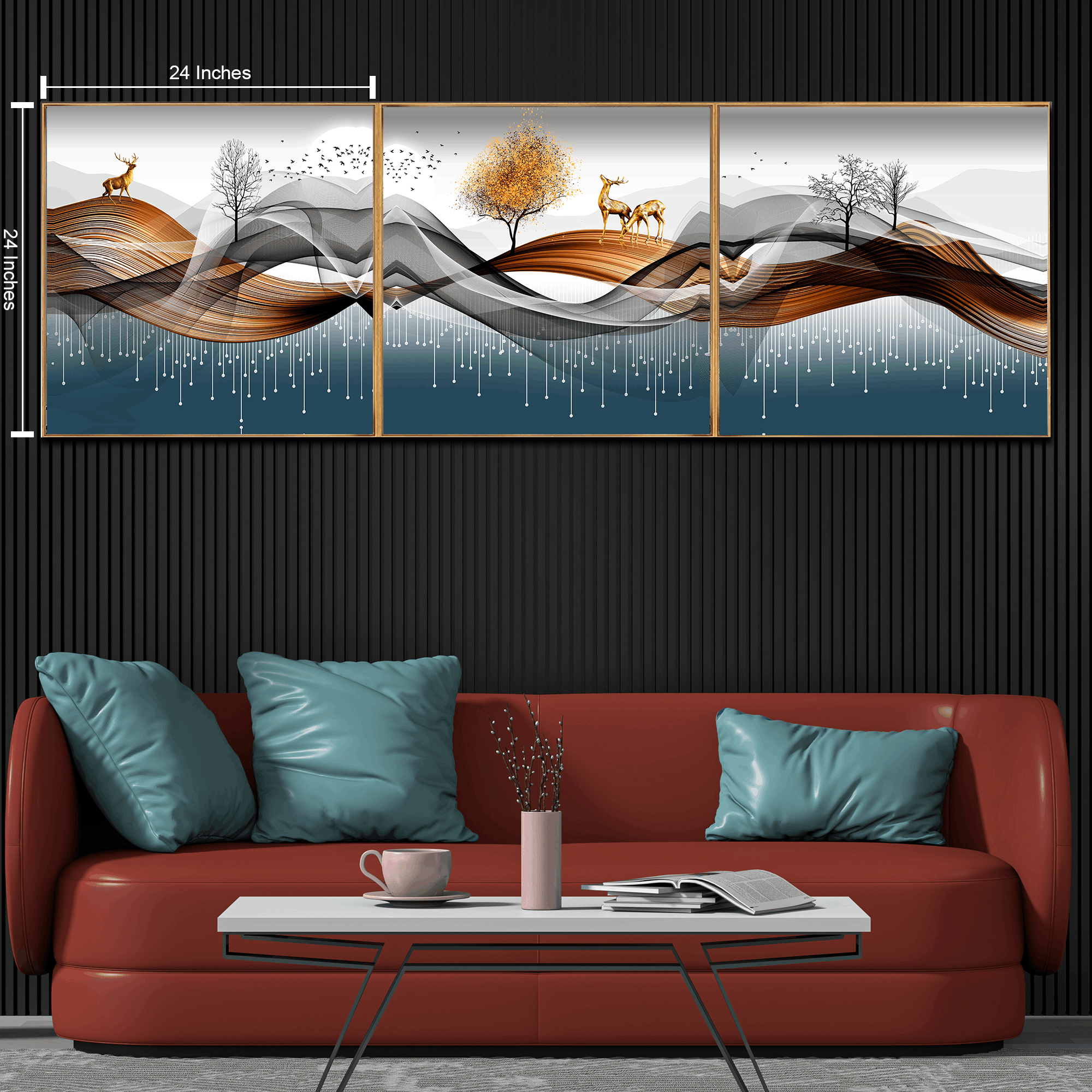 Enigmatic Euphoria Canvas Art Paintings - Set Of 3