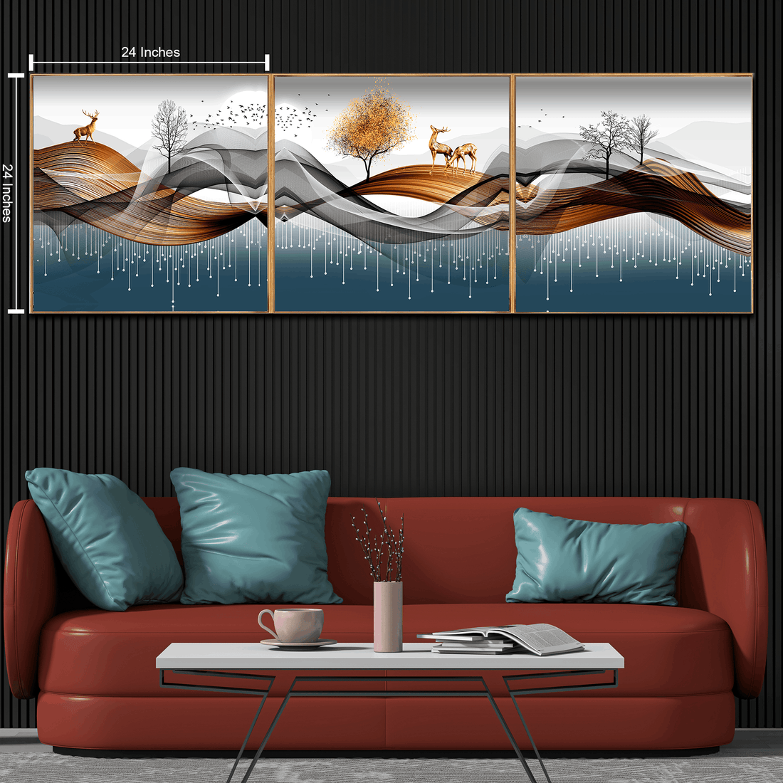 Enigmatic Euphoria Canvas Art Paintings - Set Of 3