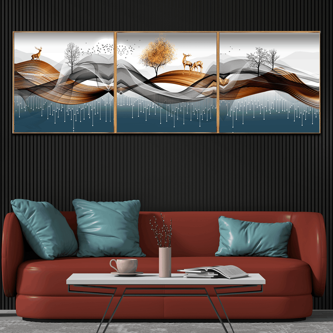 Enigmatic Euphoria Canvas Art Paintings - Set Of 3