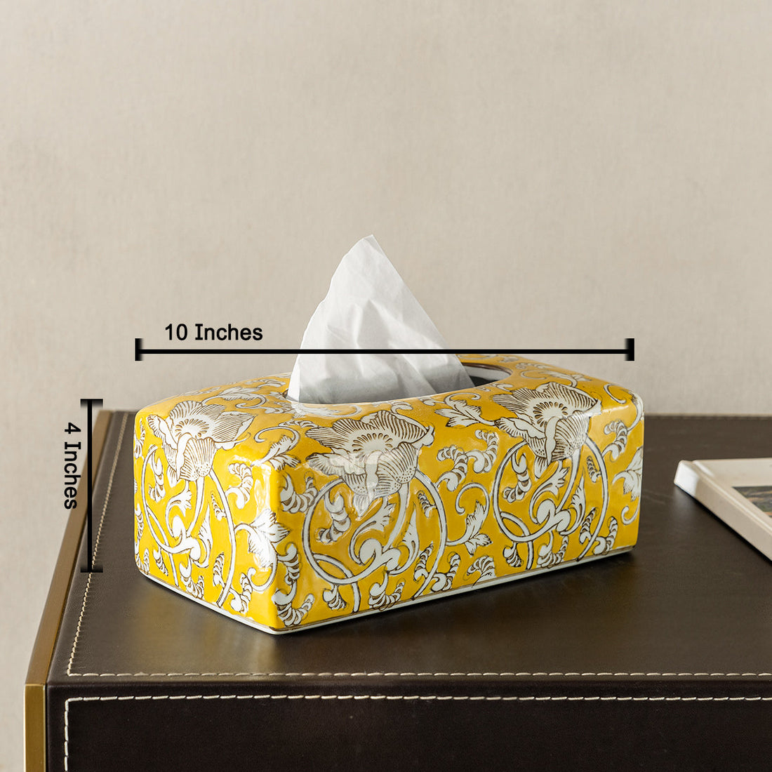 Sunlit Floral Grace Tissue Holder & Home Decoratioon Item