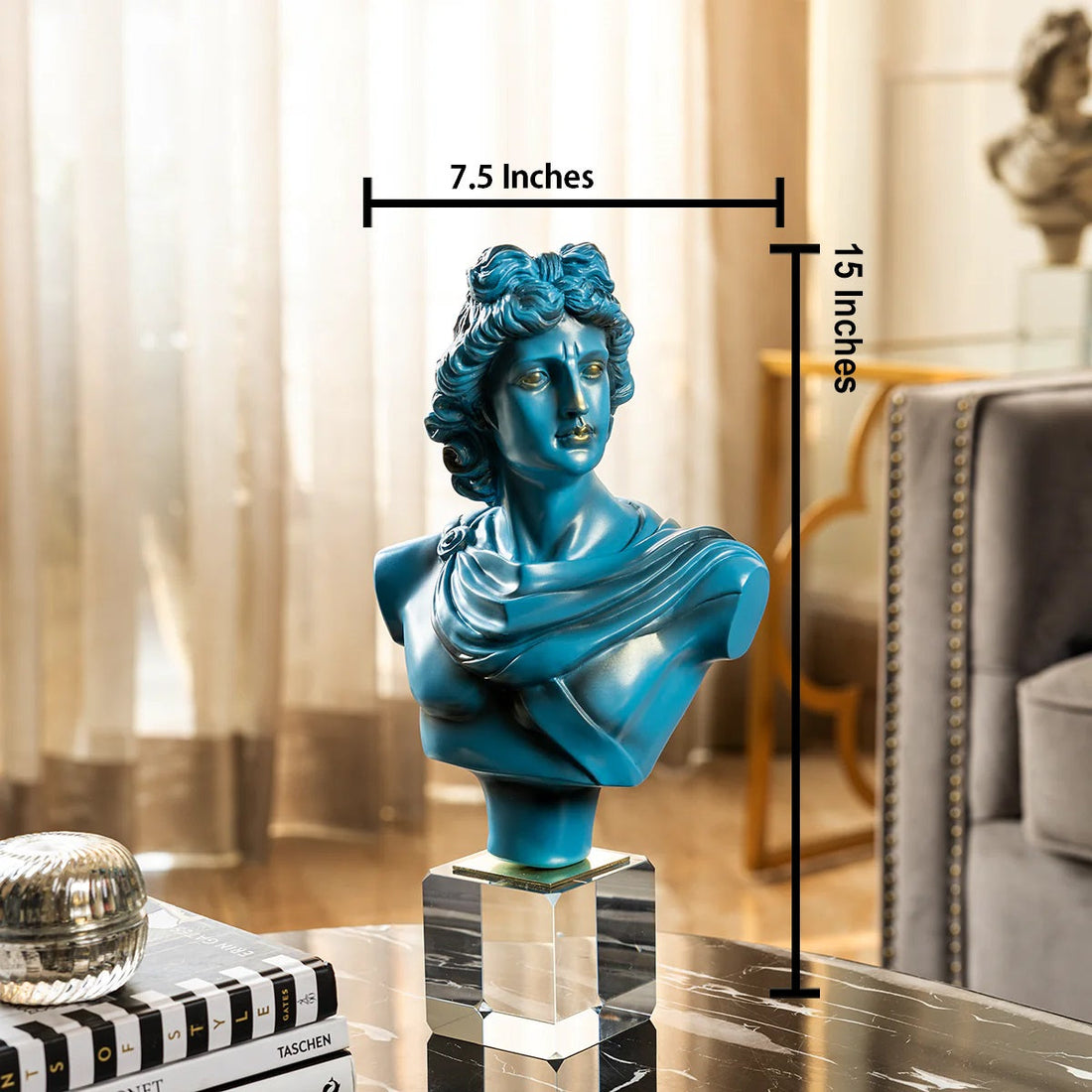 Apollo’s Grace Home Decorative Showpiece for Home Decor - Blue
