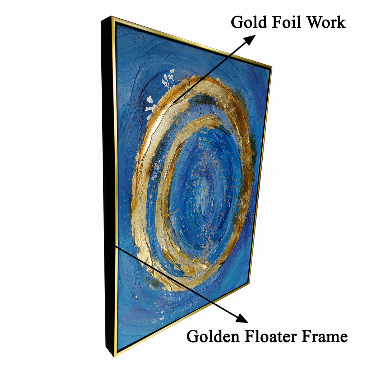 Marvel of Charisma 100% Hand Painted Wall Decor Paintings for Home (With outer Floater Frame) (28 x 20 Inches)