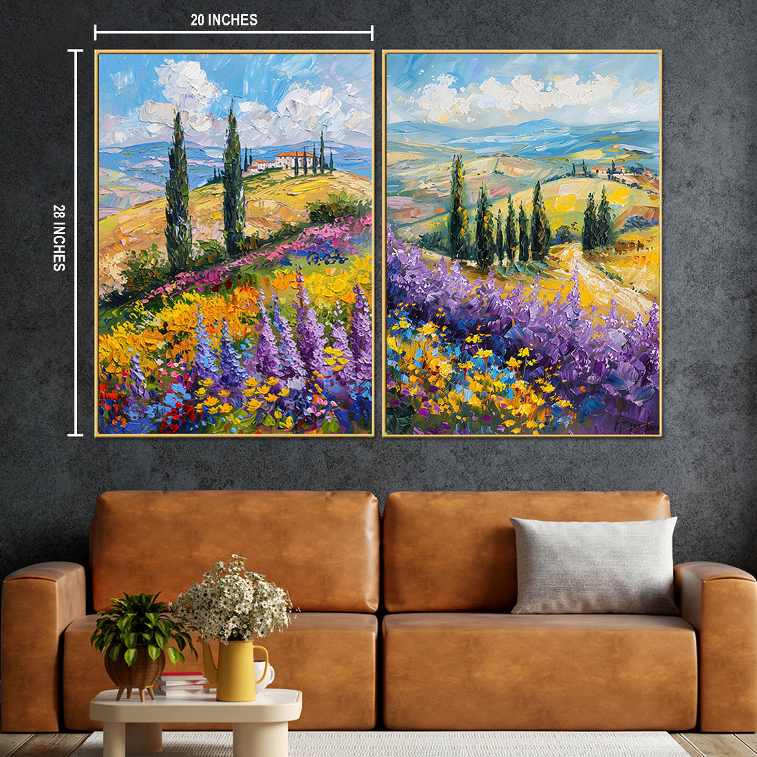 Lavender Hills Canvas Print - Set of 2