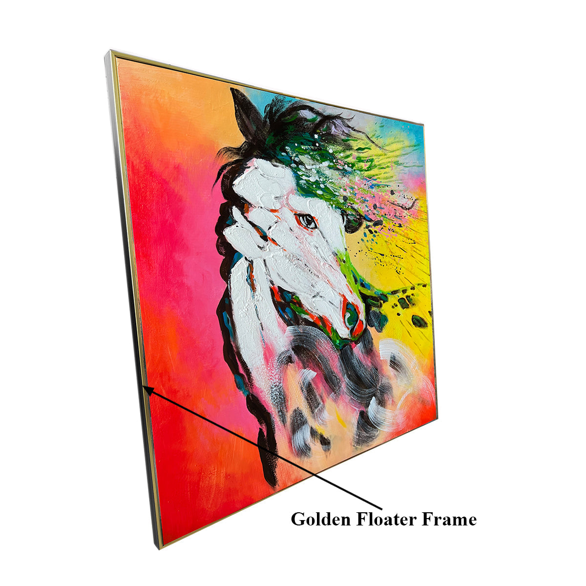 The Third Eye Awakening 100% Hand Painted Colorful Wall Painting for Home Wall (40 x 40 Inches)