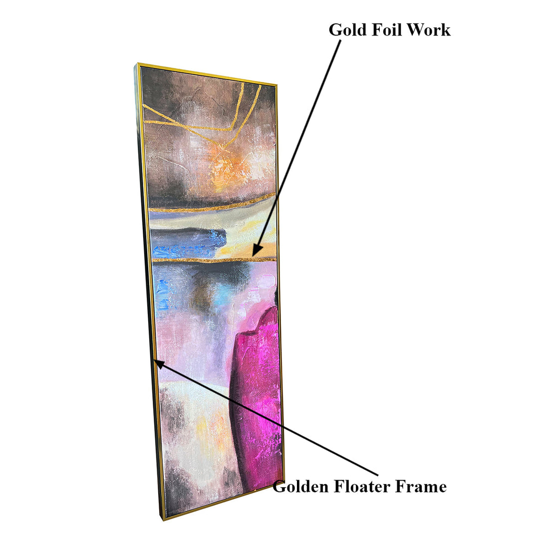 Rhapsody of Colours Handpainted Colorful Wall Painting for Home Wall  - Set of 2
