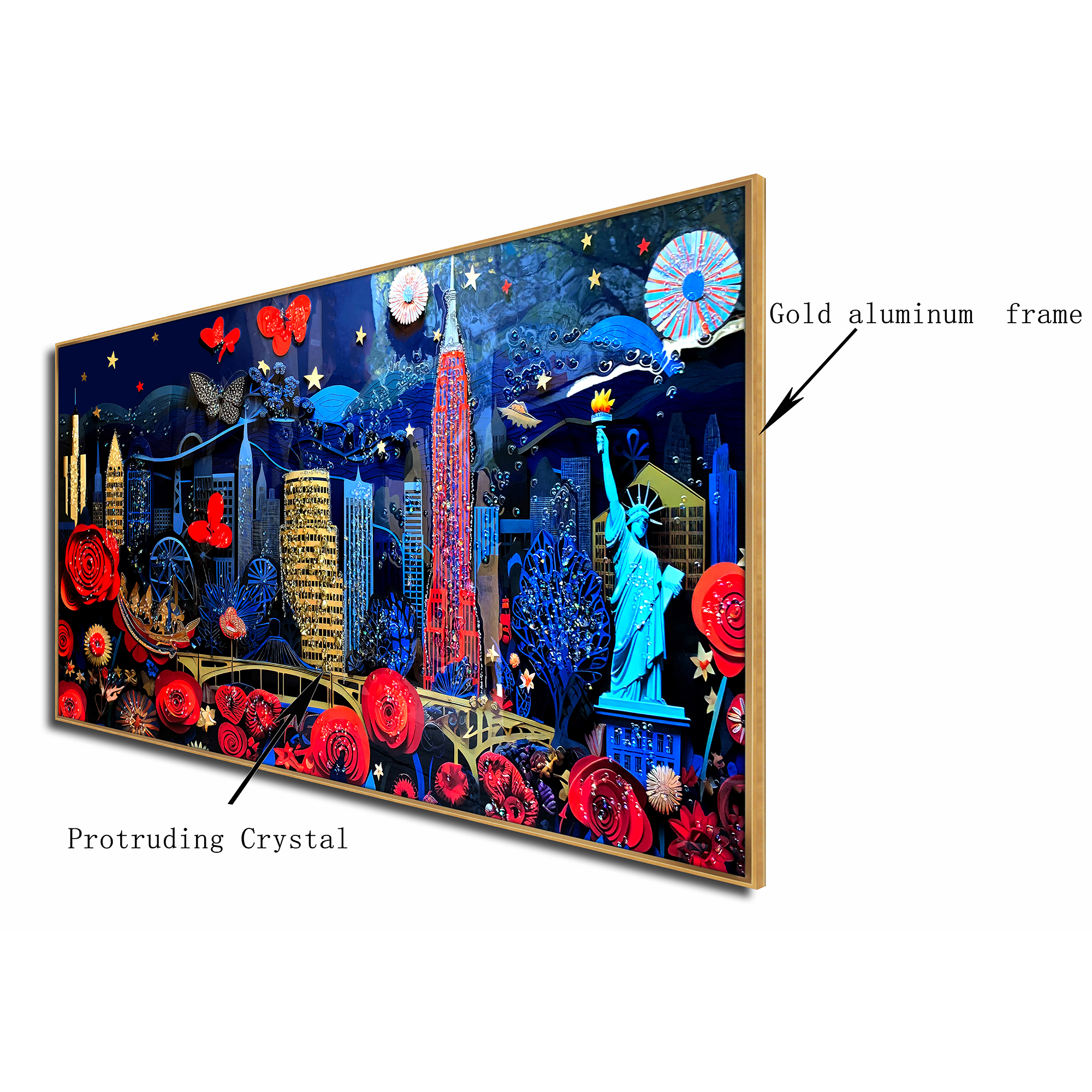 Architectural Elegance Crystal Glass Decorative Wall Paintings online