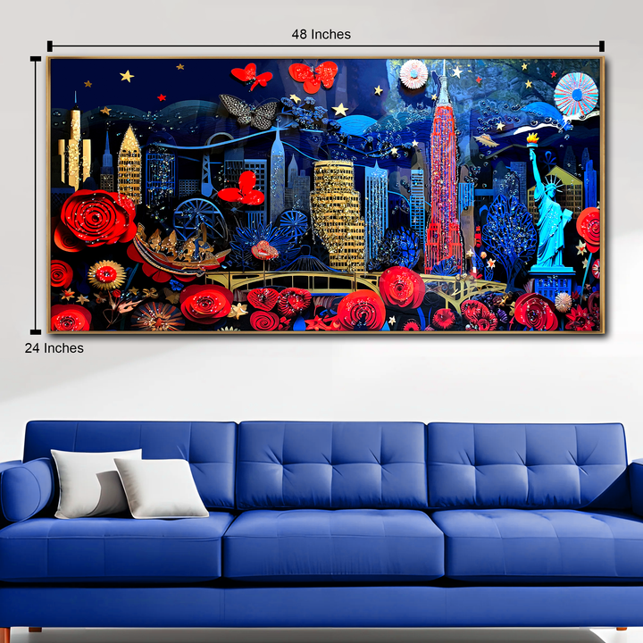 Architectural Elegance Crystal Glass Decorative Wall Paintings online