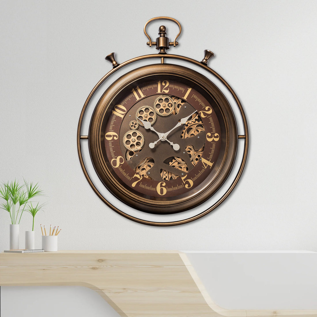 Infinity Hours Luxury Designer Wall Clocks for the Home With Moving Gear Mechanism Buy Wall Clock Online (Steel Body)