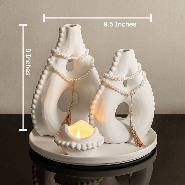 Radiance Pearl  Vase & Candle Stand & Item for Home Decoratioin