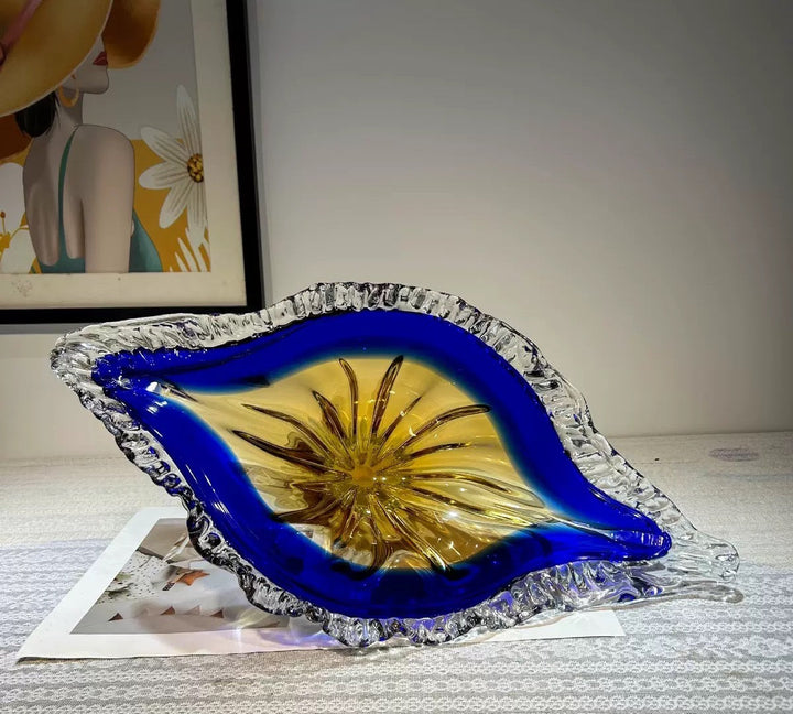 Blue Horizon Charm Handblown Glass Vase & Decorative showpiece
