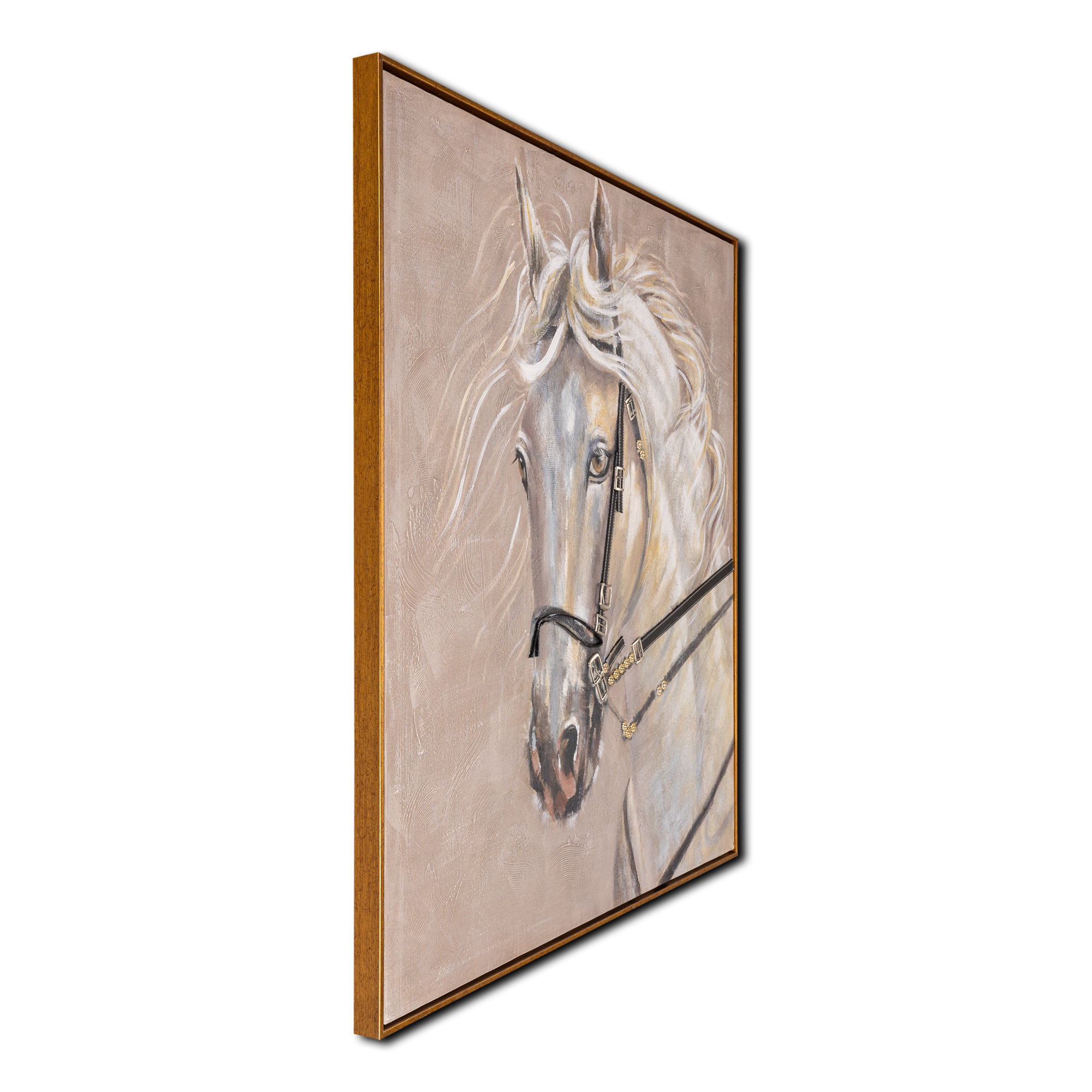 White Horse Majesty 100% Hand Painted Wall Painting for Home & Wall Decor Online Paintings