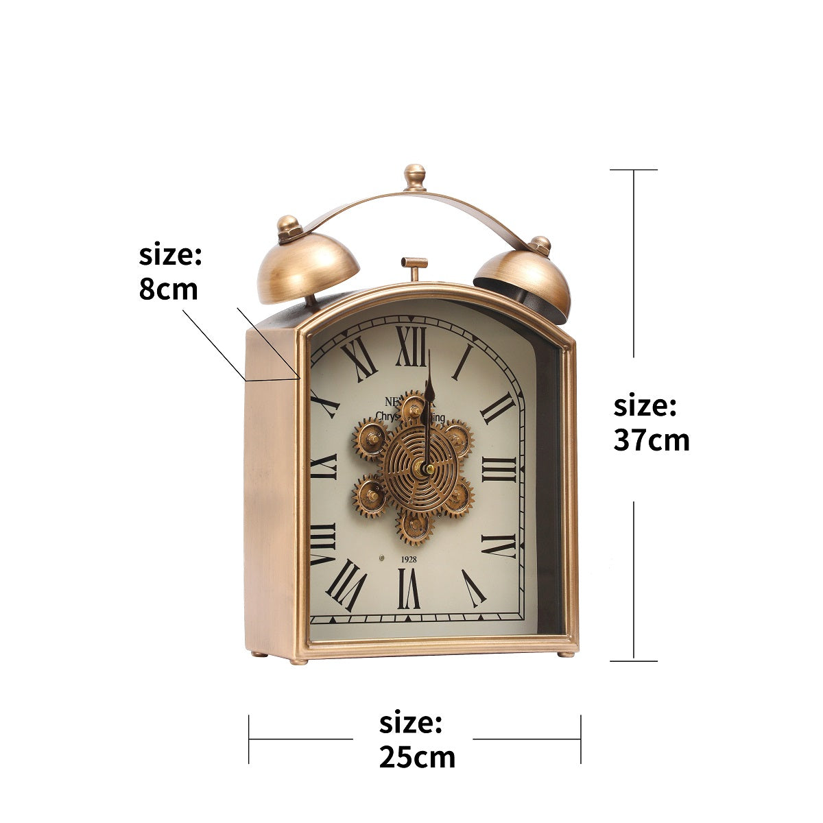 Time Tango Luxury Designer Table Clock With Moving Gear Mechanism Buy Table Clock Online (Steel Body)
