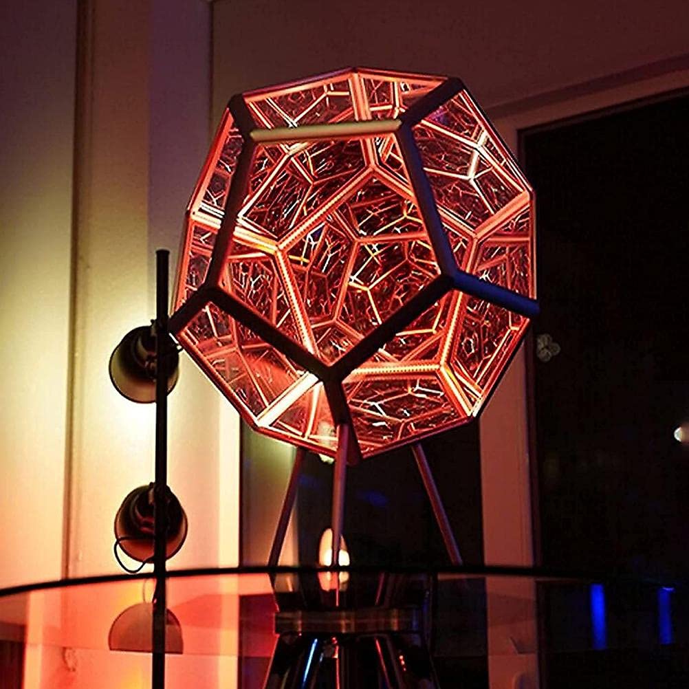 Infinite Dodecahedron Colorful LED Lamp USB Charging Decorative Night Light Multicolour LED Lamp
