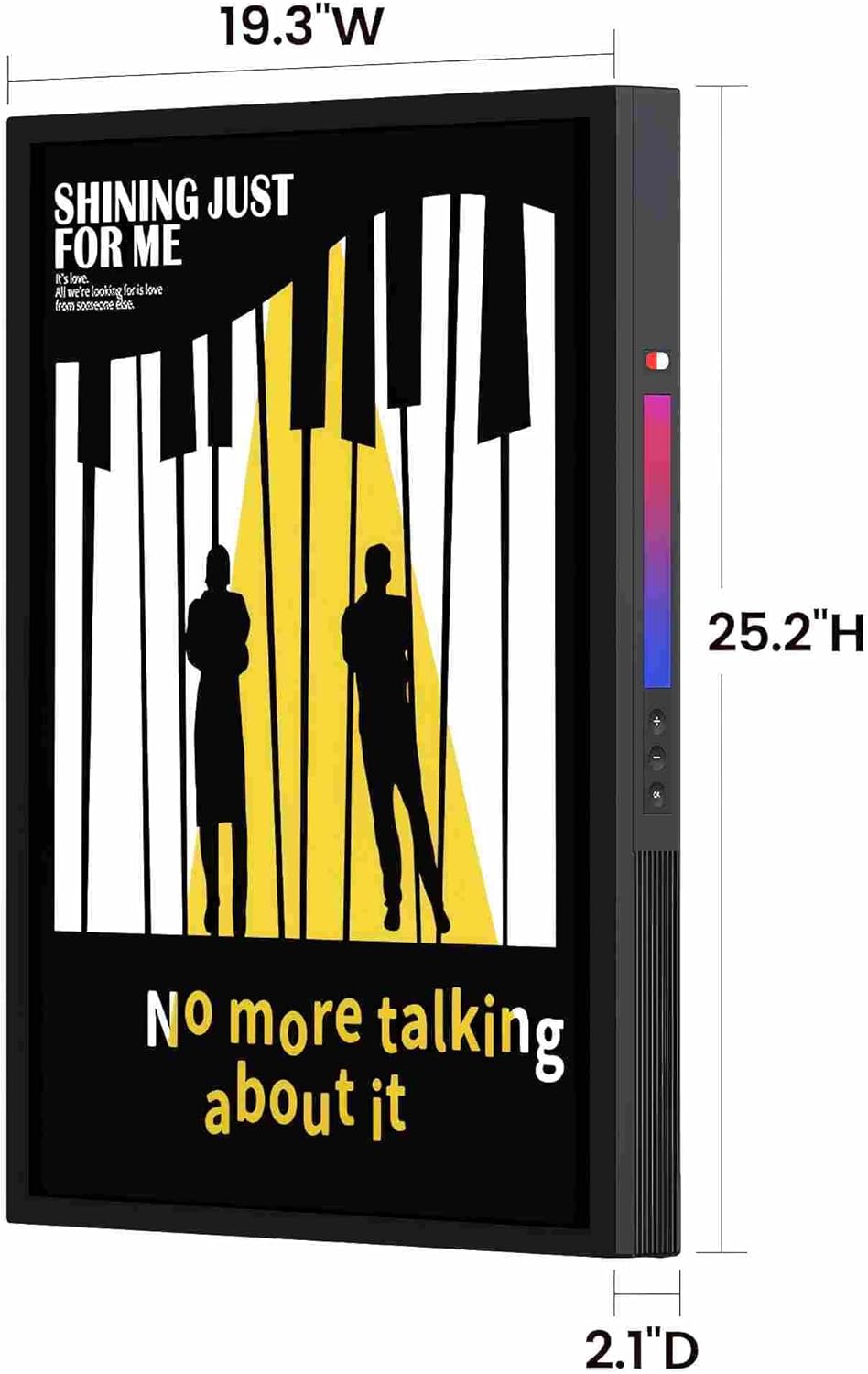 Gallery T2 30" 2K Digital Picture Frame with 2.1 Hi-Fi Bluetooth Speaker, Paper-Like Anti‑Glare Display & Dynamic Lyrics