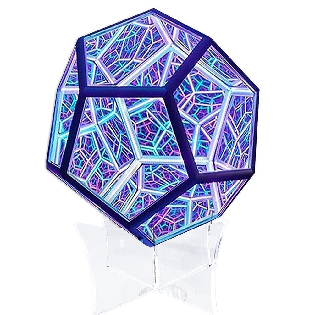 Infinite Dodecahedron Colorful LED Lamp USB Charging Decorative Night Light Multicolour LED Lamp