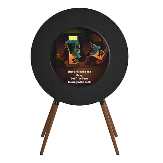 Record R1 Vinyl-Style Bluetooth Speaker, 2.1 Stereo Hi-Fi, Album Art Animation with Dynamic Mood Lyrics, Wi-Fi & Bluetooth, Home Audio & Décor