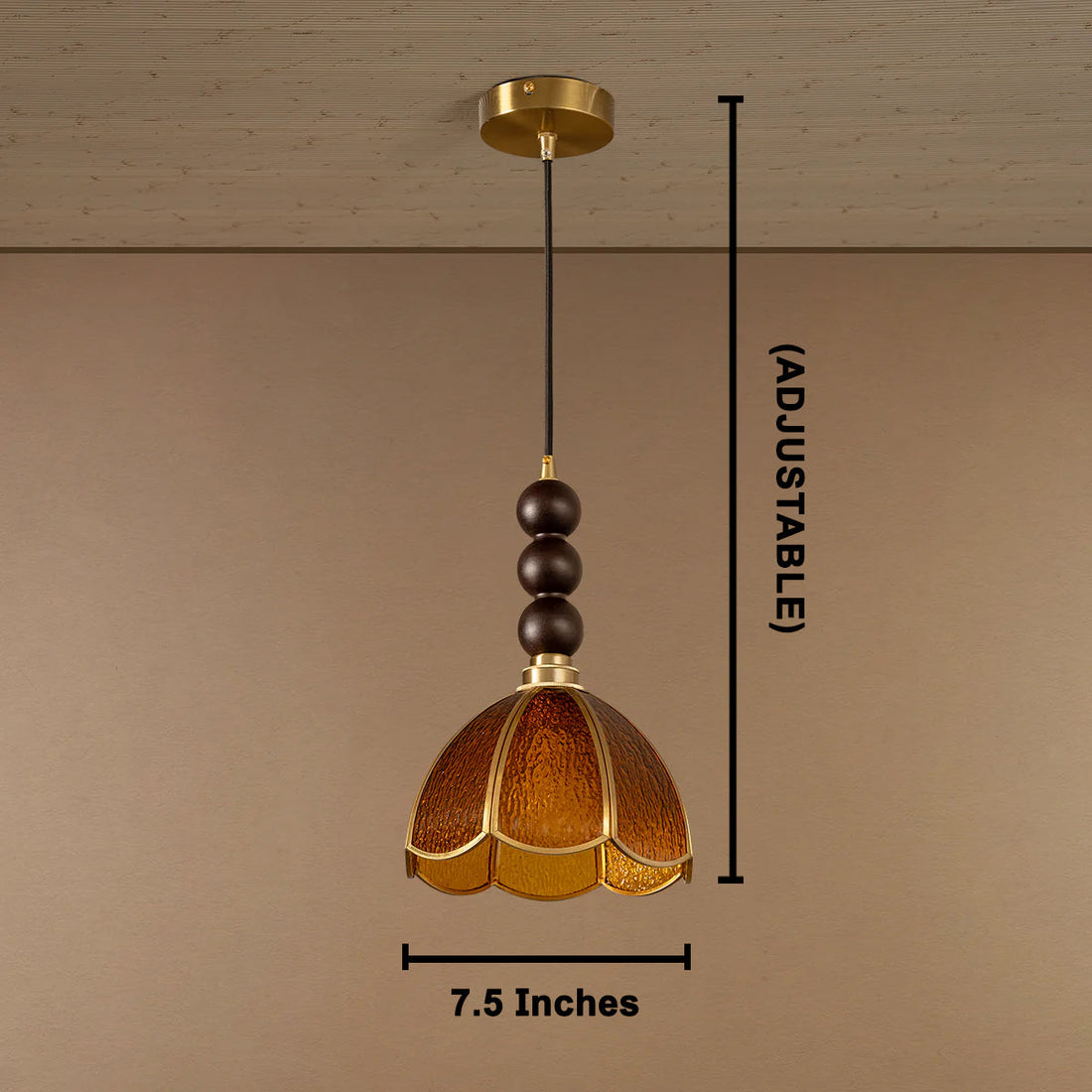 Honey Glow Pendant Light For Living Room