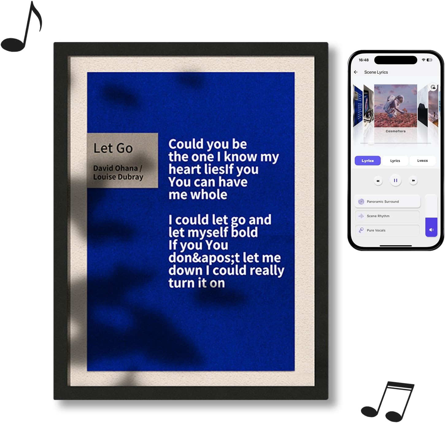 Gallery T2 30" 2K Digital Picture Frame with 2.1 Hi-Fi Bluetooth Speaker, Paper-Like Anti‑Glare Display & Dynamic Lyrics
