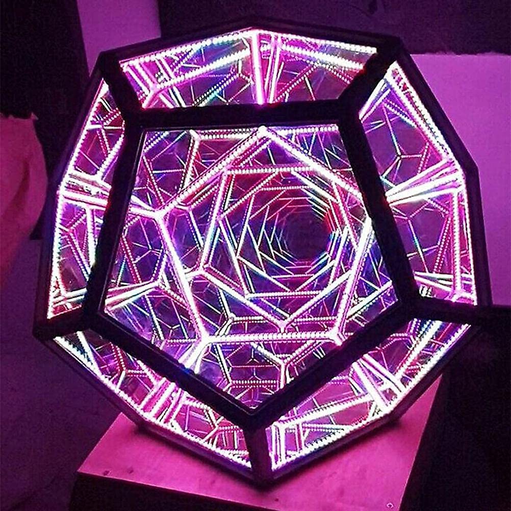 Infinite Dodecahedron Colorful LED Lamp USB Charging Decorative Night Light Multicolour LED Lamp