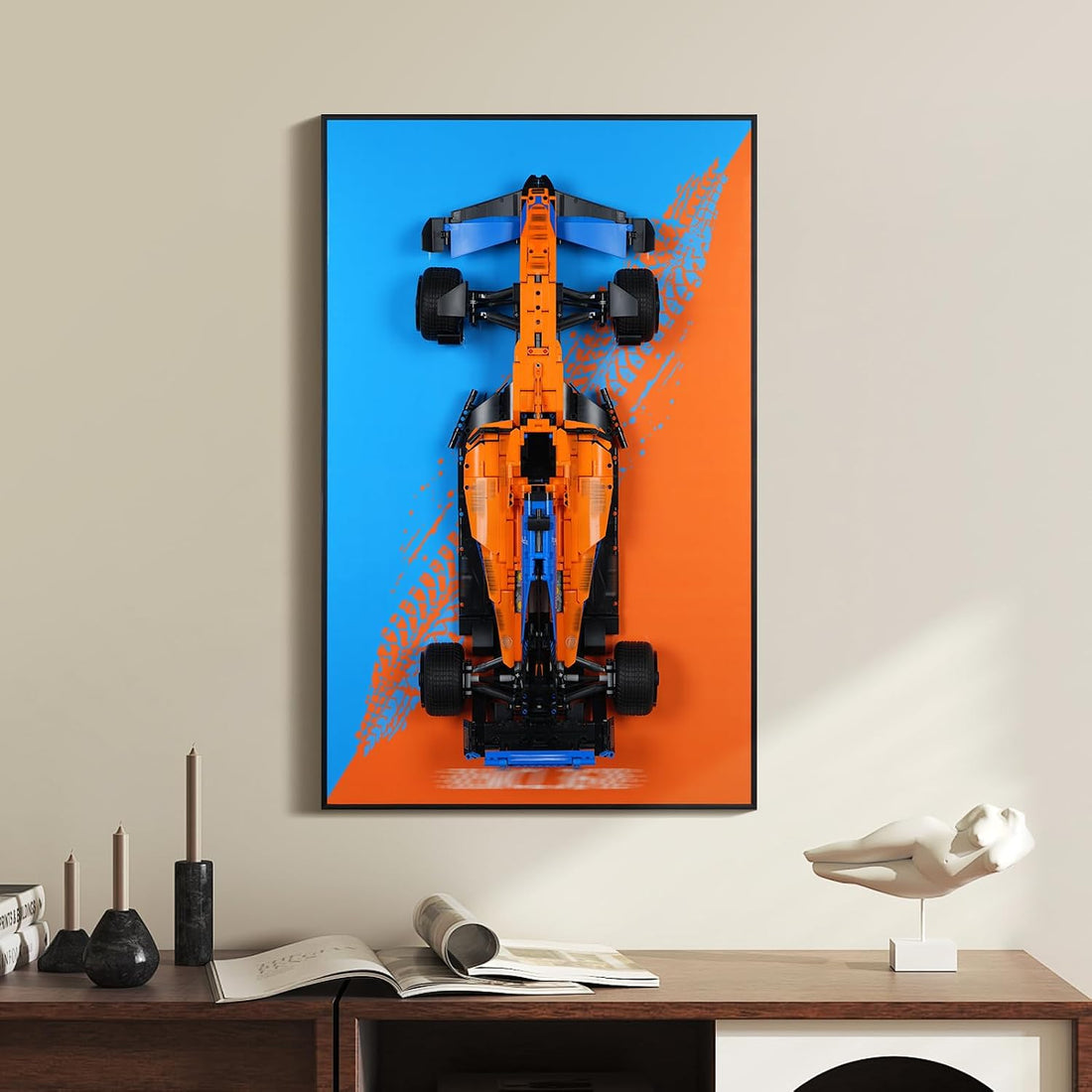 Lego McLaren Formula 1 Race Car, Wall Mount F1 Model Kit (Car Included)