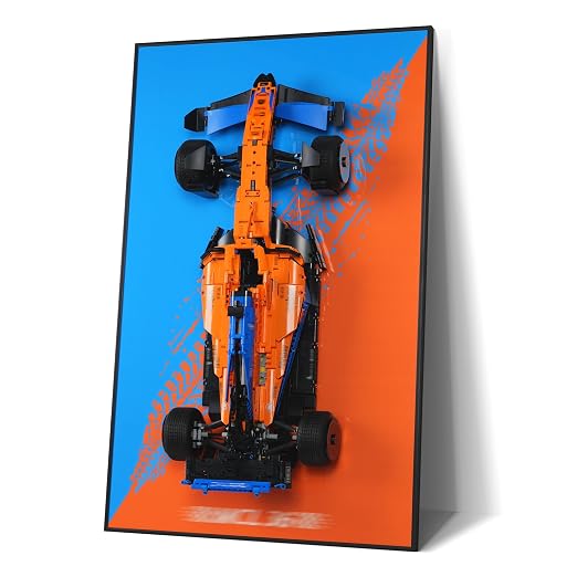 Lego McLaren Formula 1 Race Car, Wall Mount F1 Model Kit (Car Included)