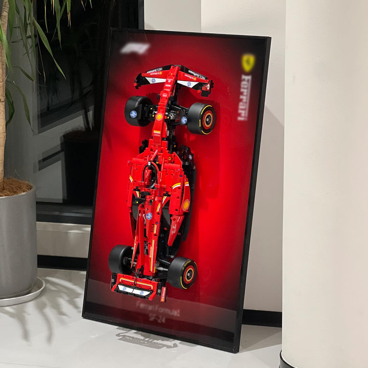 Lego Technic Ferrari SF-24 F1 Model Car Kit Building Set 42207 With Wall Mount (Car Included)