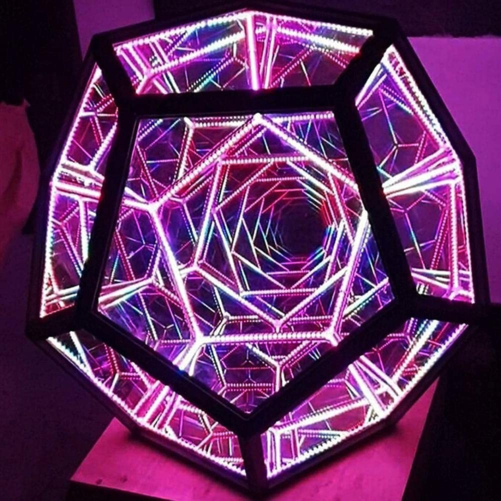 Infinite Dodecahedron Colorful LED Lamp USB Charging Decorative Night Light Multicolour LED Lamp