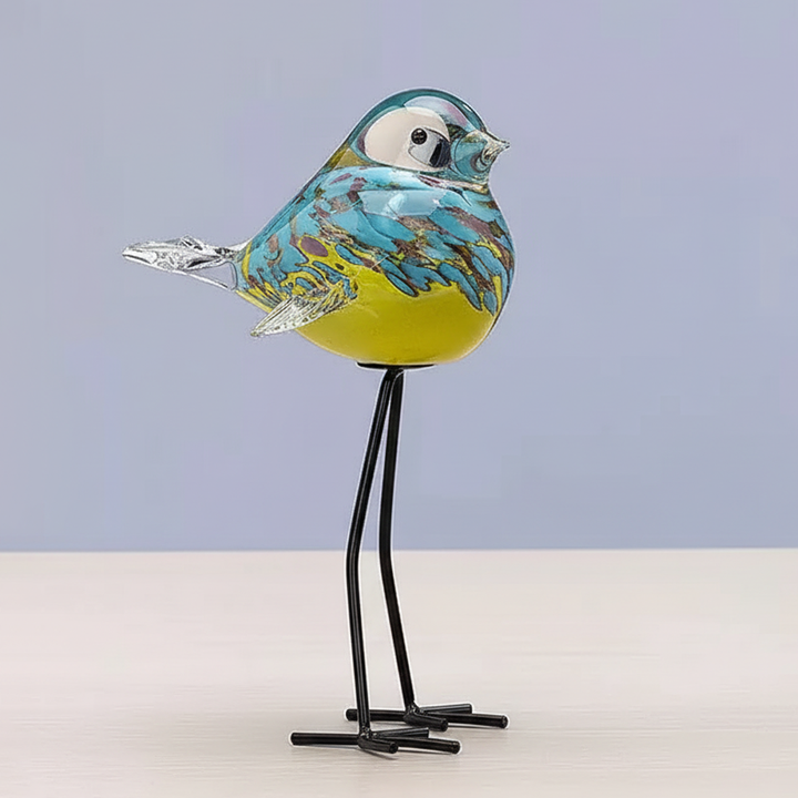 Sky Song Bird Handblown Glass Showpiece & Items for Room Decoration