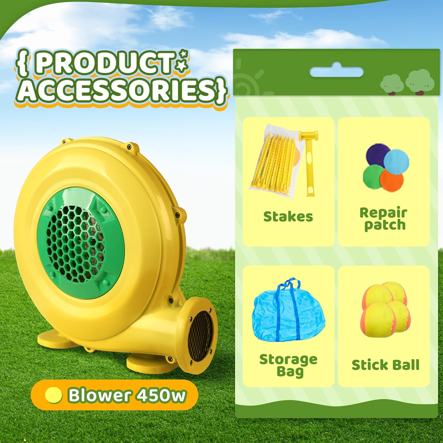 Inflatable Bounce House for Kids with Blower