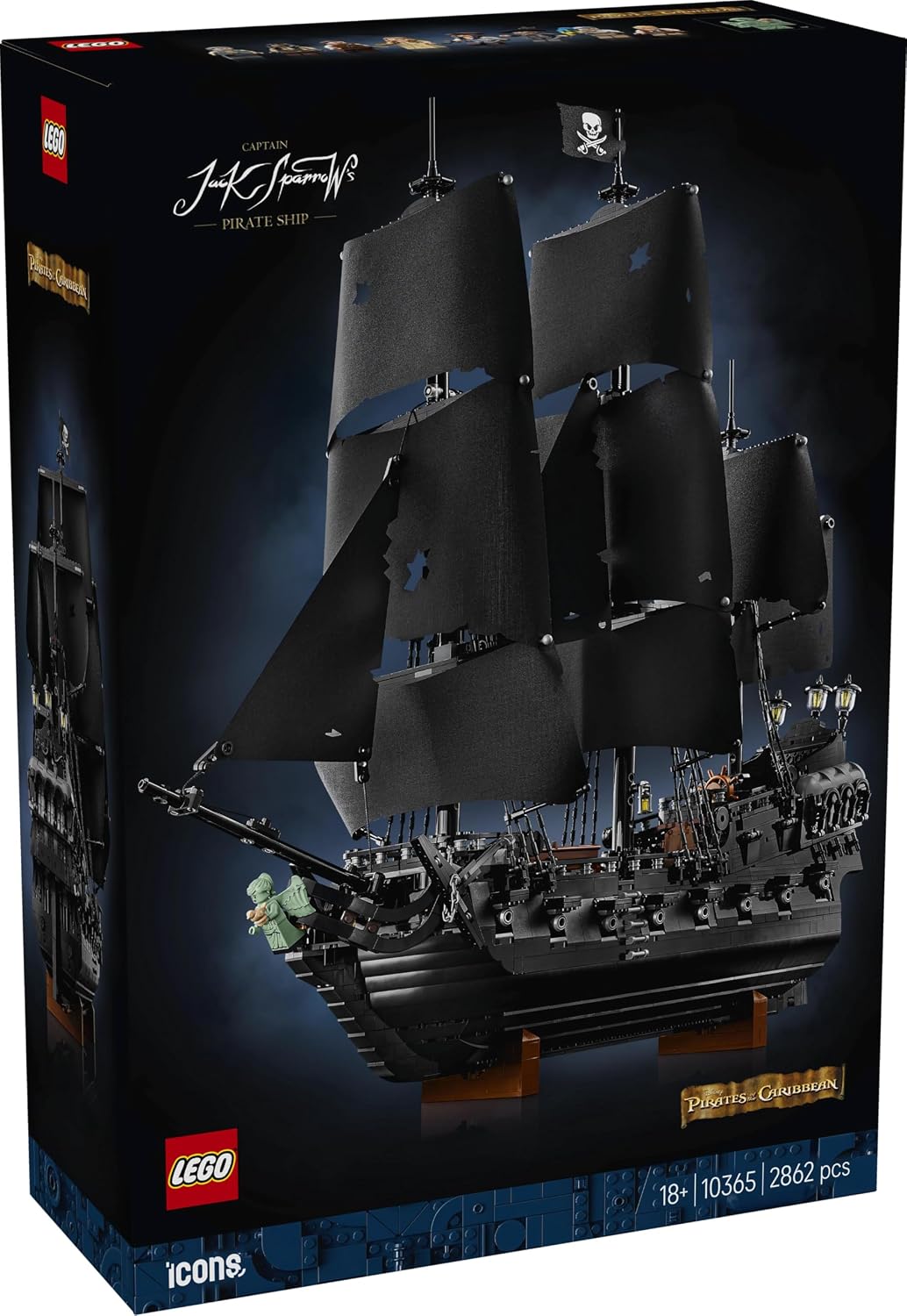 LEGO Captain Jack Sparrow’s Pirate Ship Model With Premium Wood Frame