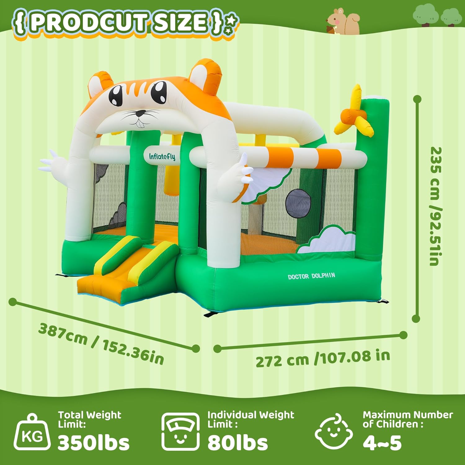 Inflatable Bounce House for Kids with Blower