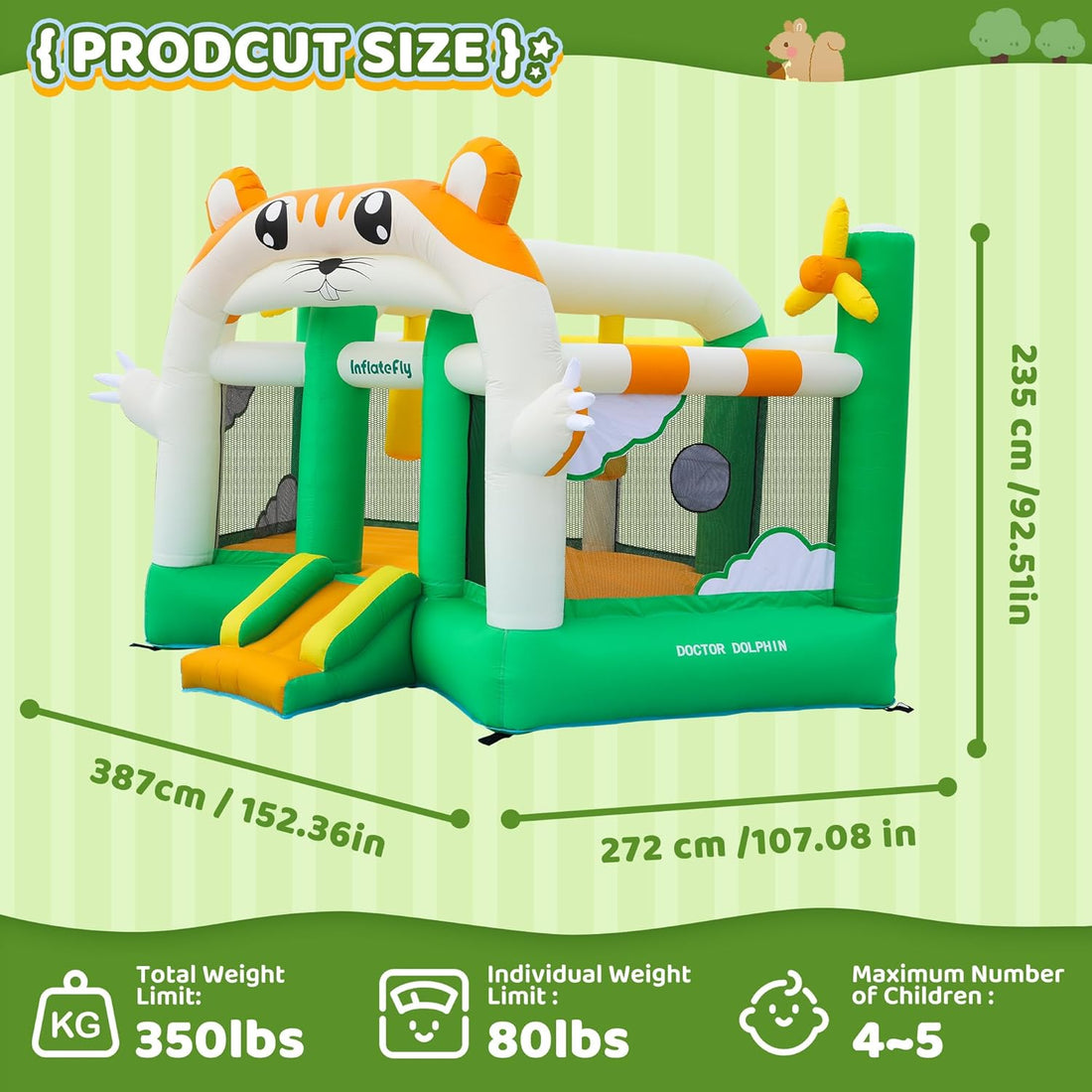 Inflatable Bounce House for Kids with Blower