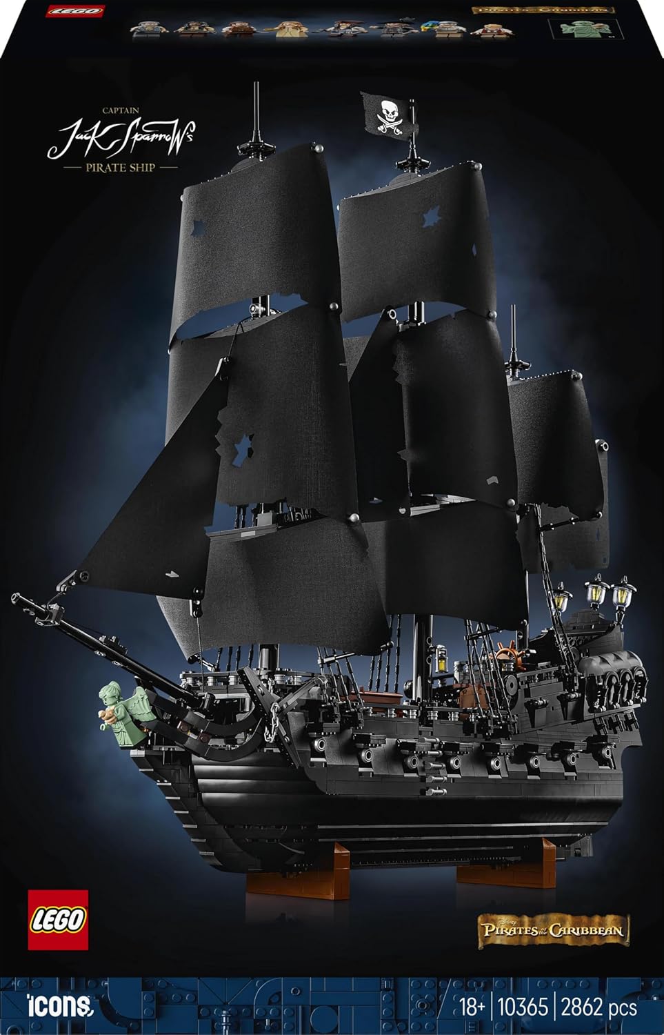 LEGO Captain Jack Sparrow’s Pirate Ship Model With Premium Wood Frame