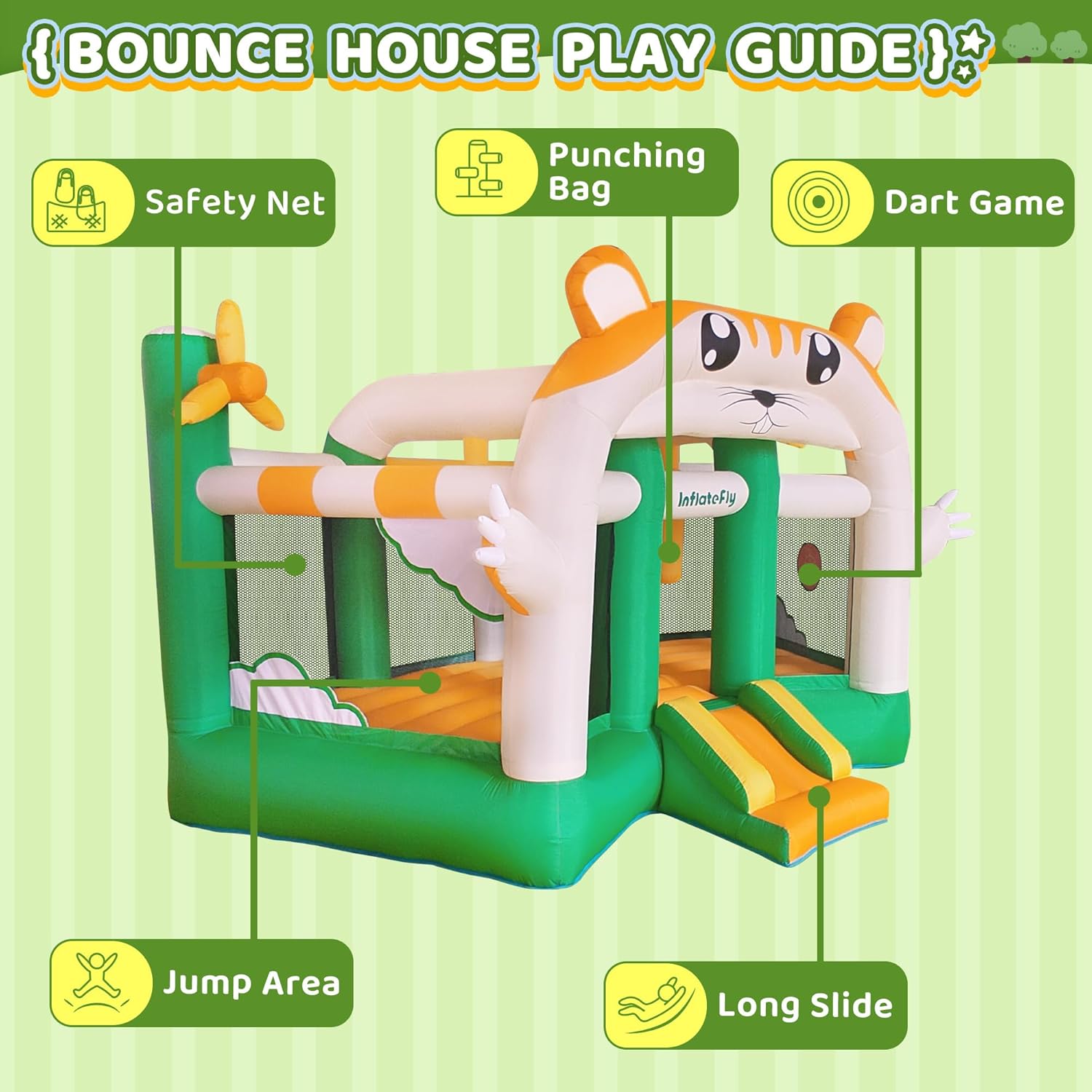 Inflatable Bounce House for Kids with Blower