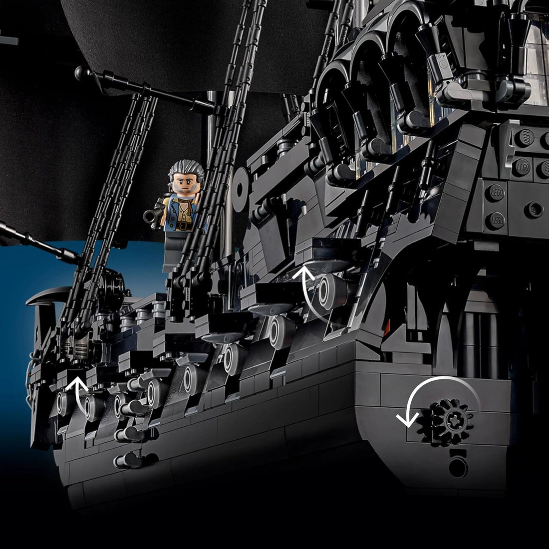 LEGO Captain Jack Sparrow’s Pirate Ship Model With Premium Wood Frame