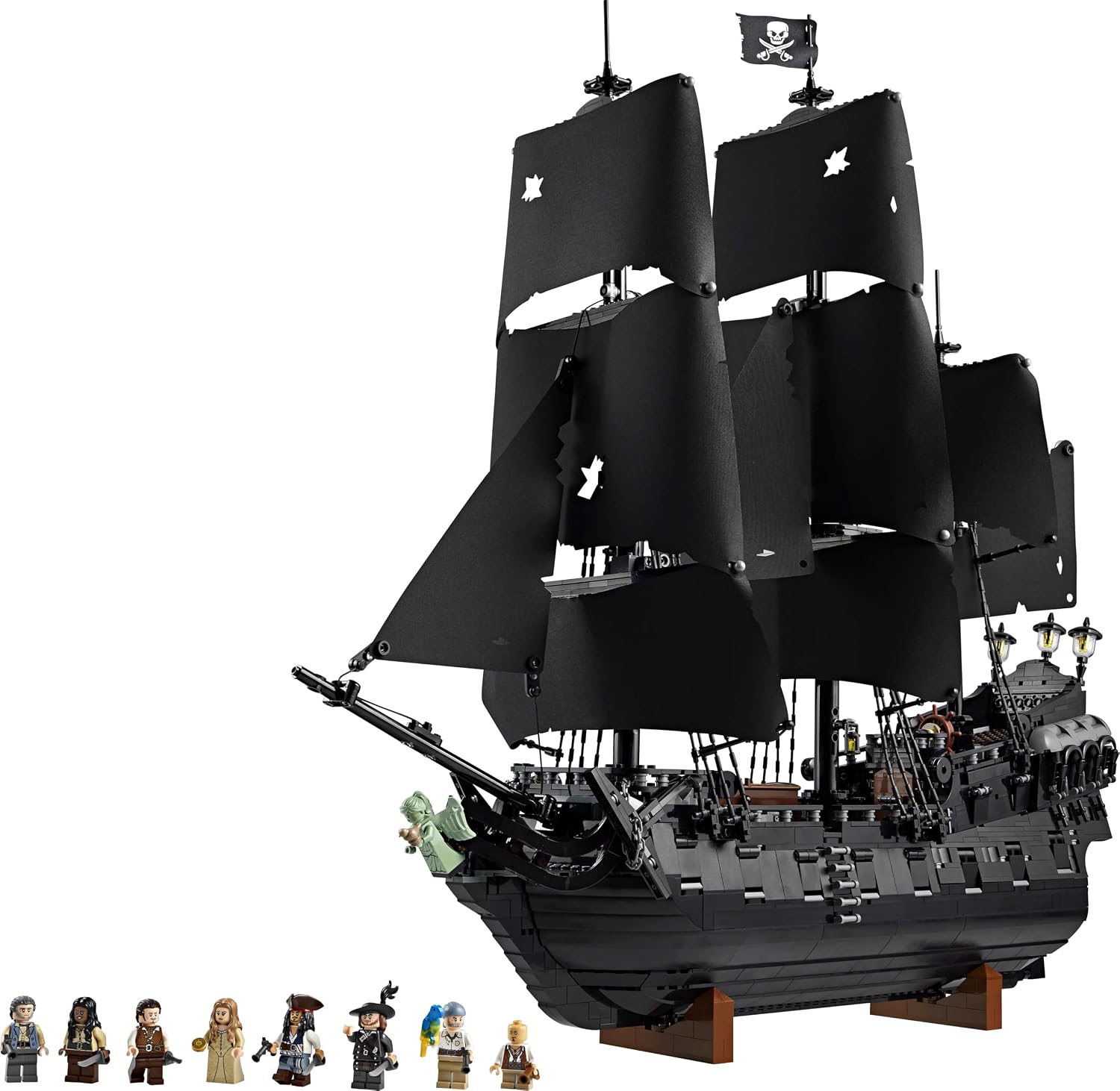 LEGO Captain Jack Sparrow’s Pirate Ship Model With Premium Wood Frame